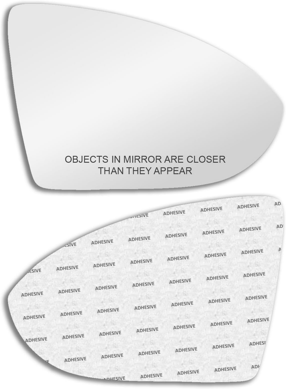 New Replacement Mirror Glass with FULL SIZE ADHESIVE for Volkswagen Golf GTI E-Golf Passenger Side View Right RH