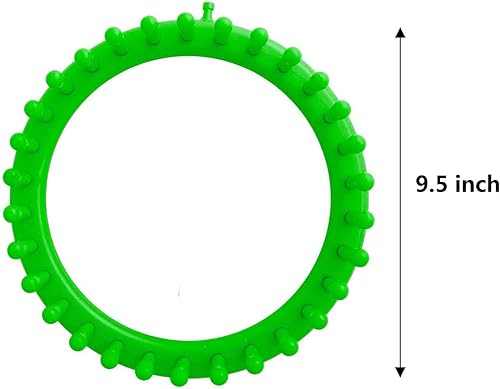 Miniatura 2 de S & E TEACHER'S EDITION Juego de telares redondos para tejer, 9.5 pulgadas de diámetro, verde.