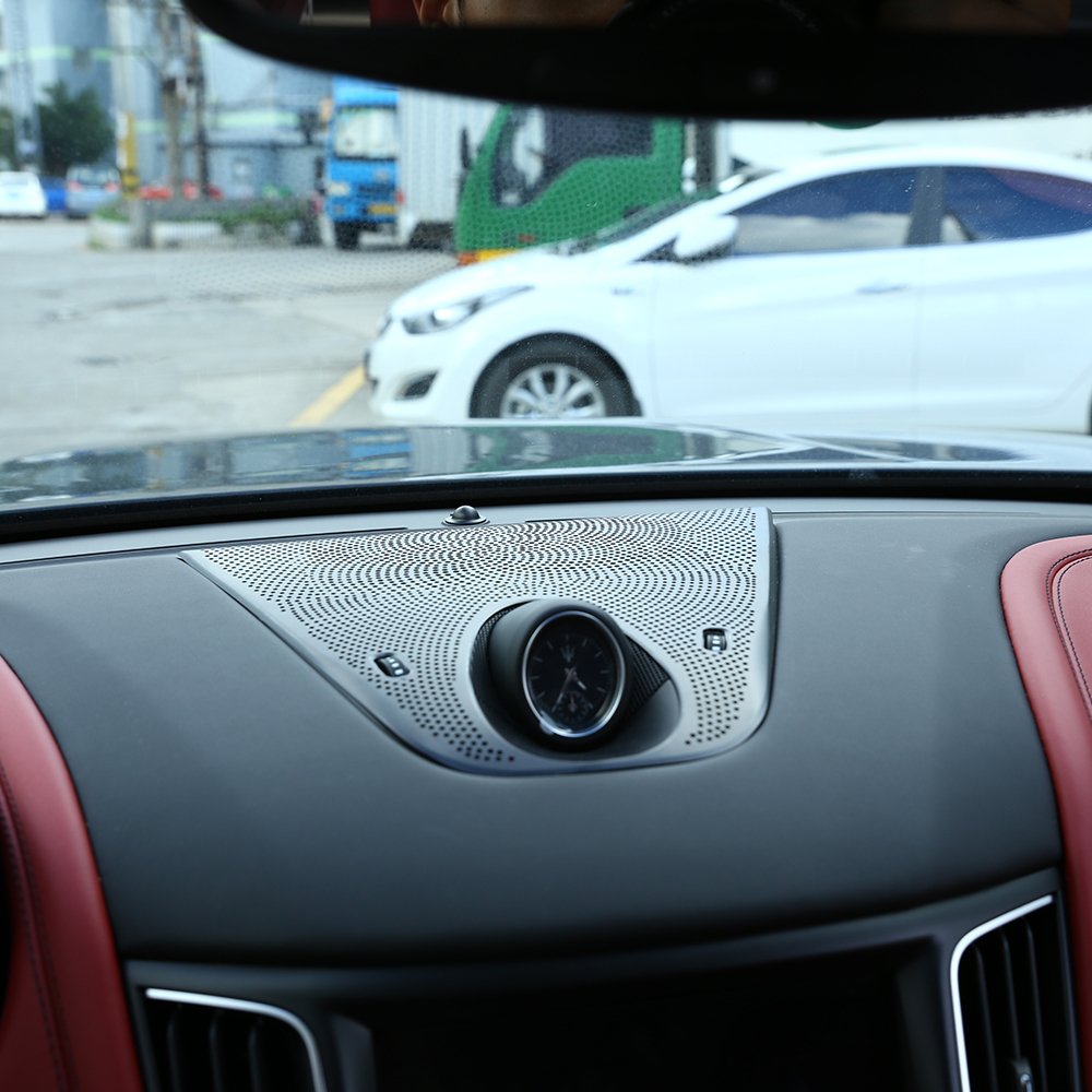 Do samochodu Levante stop aluminium czarna deska rozdzielcza głośnik osłona wykończenia akcesoria samochodowe