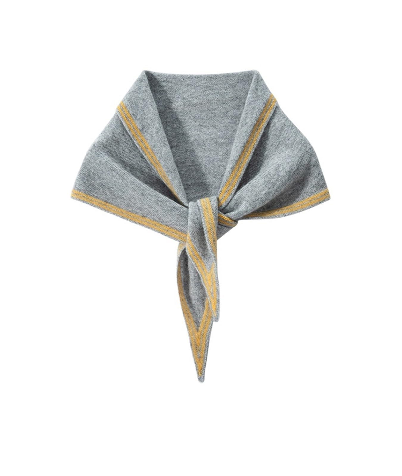 Sciarpa Triangolare in Cashmere da Donna, Piccolo Scialle, Scaldacollo, con Applicazioni a Righe, Primaverile, Multiuso, in Pashmina, Morbida Maglia
