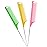Rat Tail Combs Set: 3Pcs Long Steel Pin Teasing Combs for Salon Hair Stylists, Metal Parting Comb for Women(GreenYellowPink)