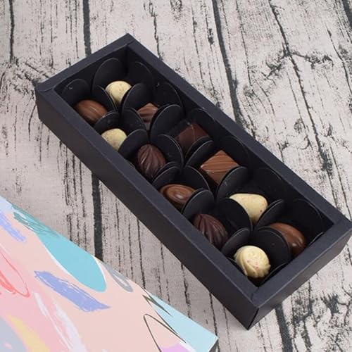 Miniatura 3 de Happyyami Bandeja de embalaje de chocolate versátil 100pcs bandejas de embalaje de chocolate bases de compartimento de papel