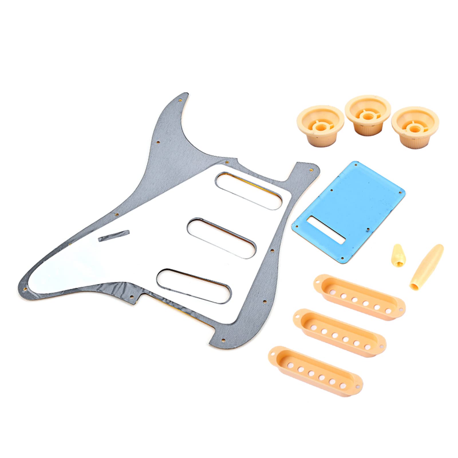 Battipenna Precablato Per Chitarra ST Con Pickup Alnico V SSS - Colore Crema - Foto 10