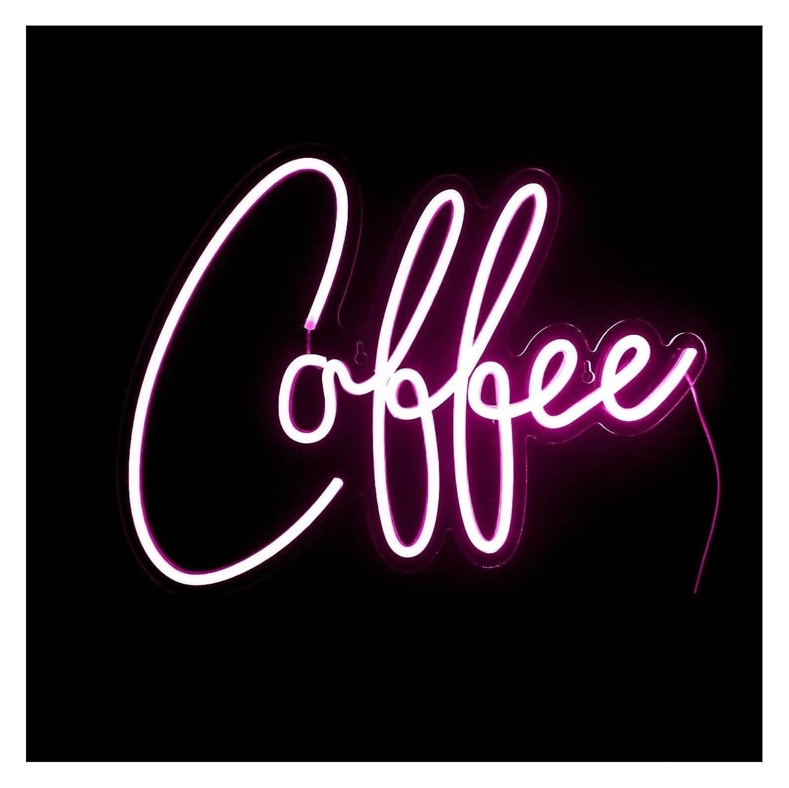 Señal de luz de neón para decoración con luz de neón para Taza café Letrero LED Luminoso para Fiestas Bodas Tiendas cumpleaños(D)