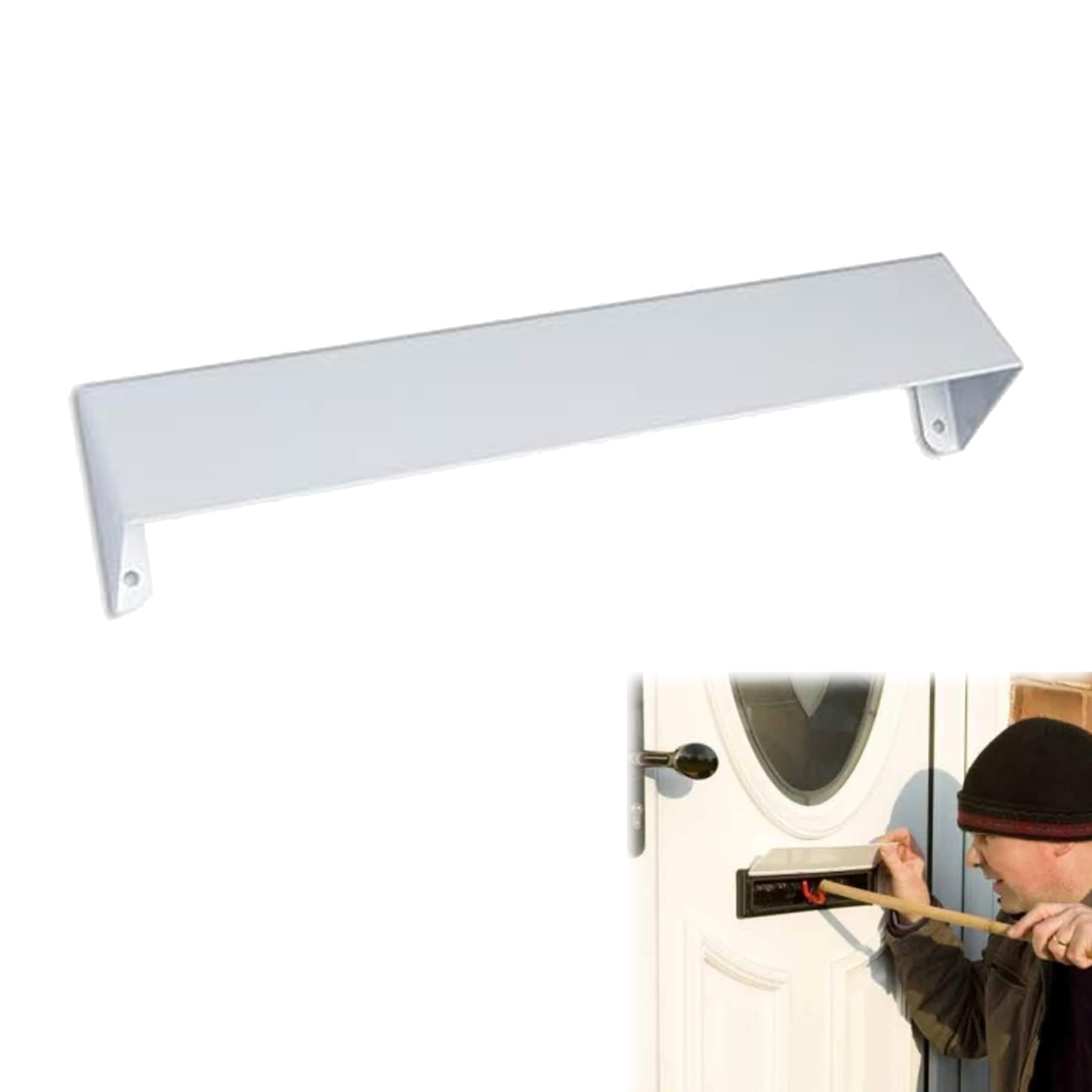 Home Secure™ - Visiera per cassetta postale, protezione per porta e privacy, colore: bianco