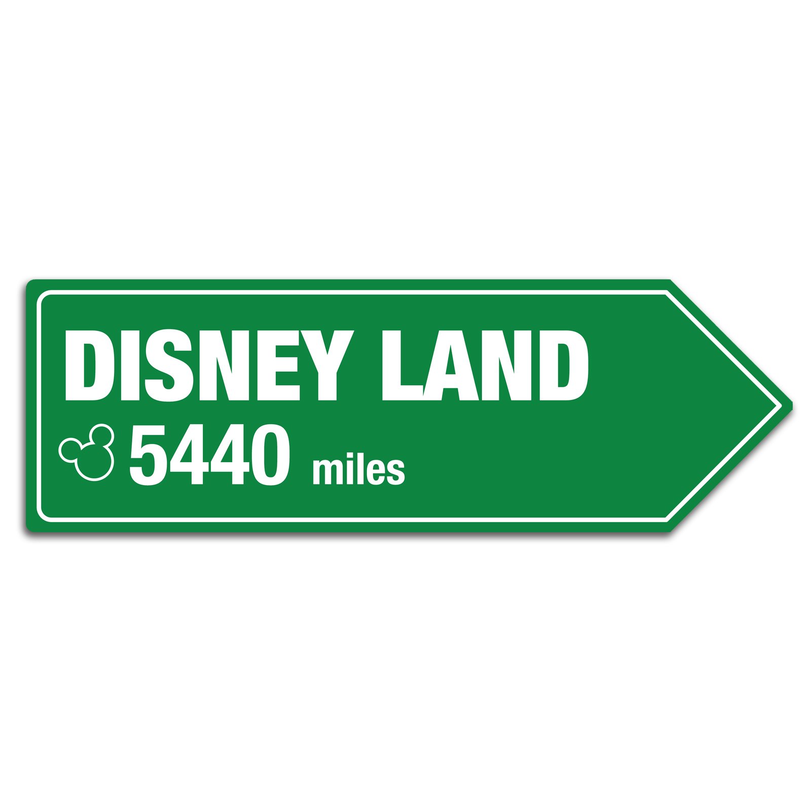 Cirrus Disney Land Distance Sign - Metal Wall Sign Plaque Art Inspirational