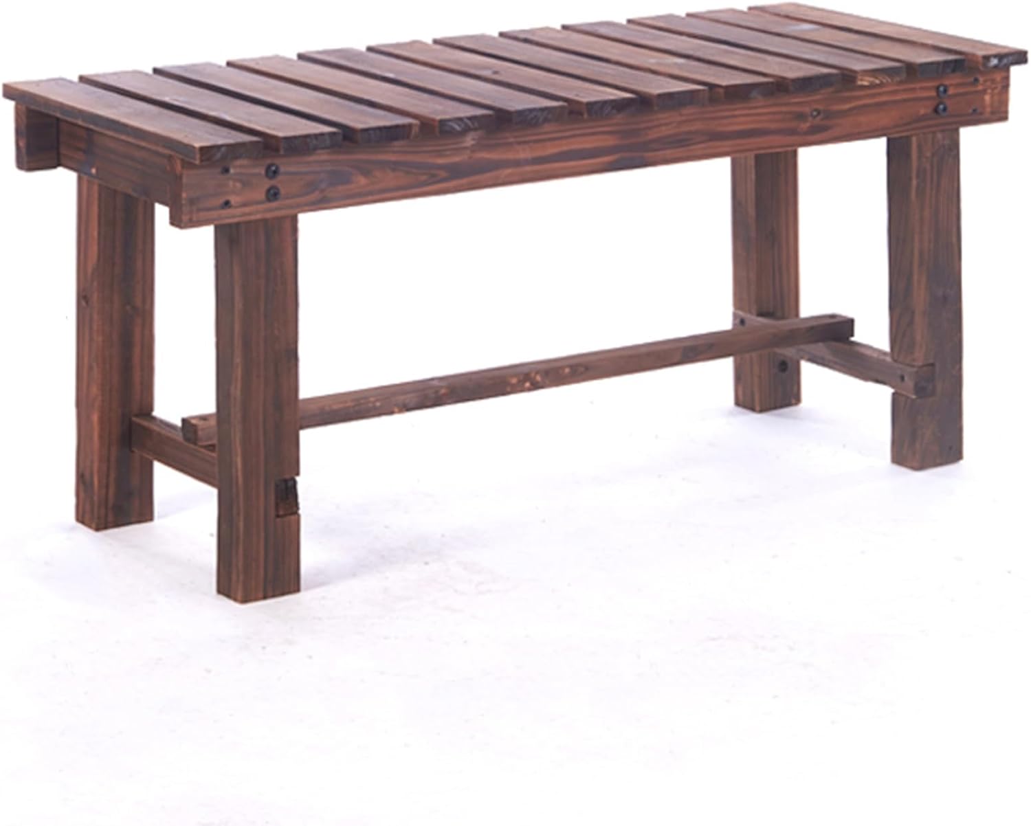 YVYKFZD 2-Person Outdoor Patio Bench, Natural Wood Garden Bench Seat, Durable and Comfortable Leisure Park Bench Chair, for Backyard, Park, Lawn Front Porch Furniture (Color : Horizontal bar, Size :