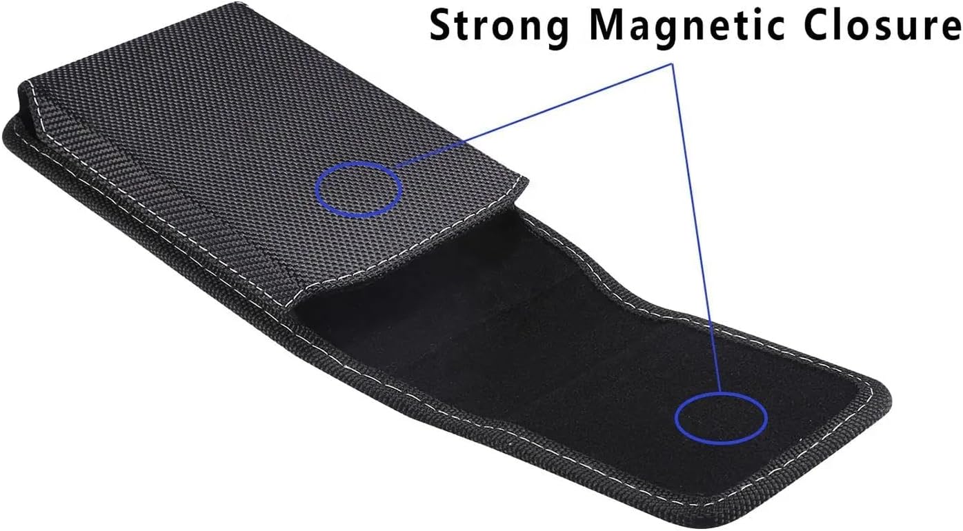 BoxWave Case Compatible with BLU J8L - ToughCarry Holster Case, Heavy Duty Protective Belt Buckle Holster Rugged - Jet Black