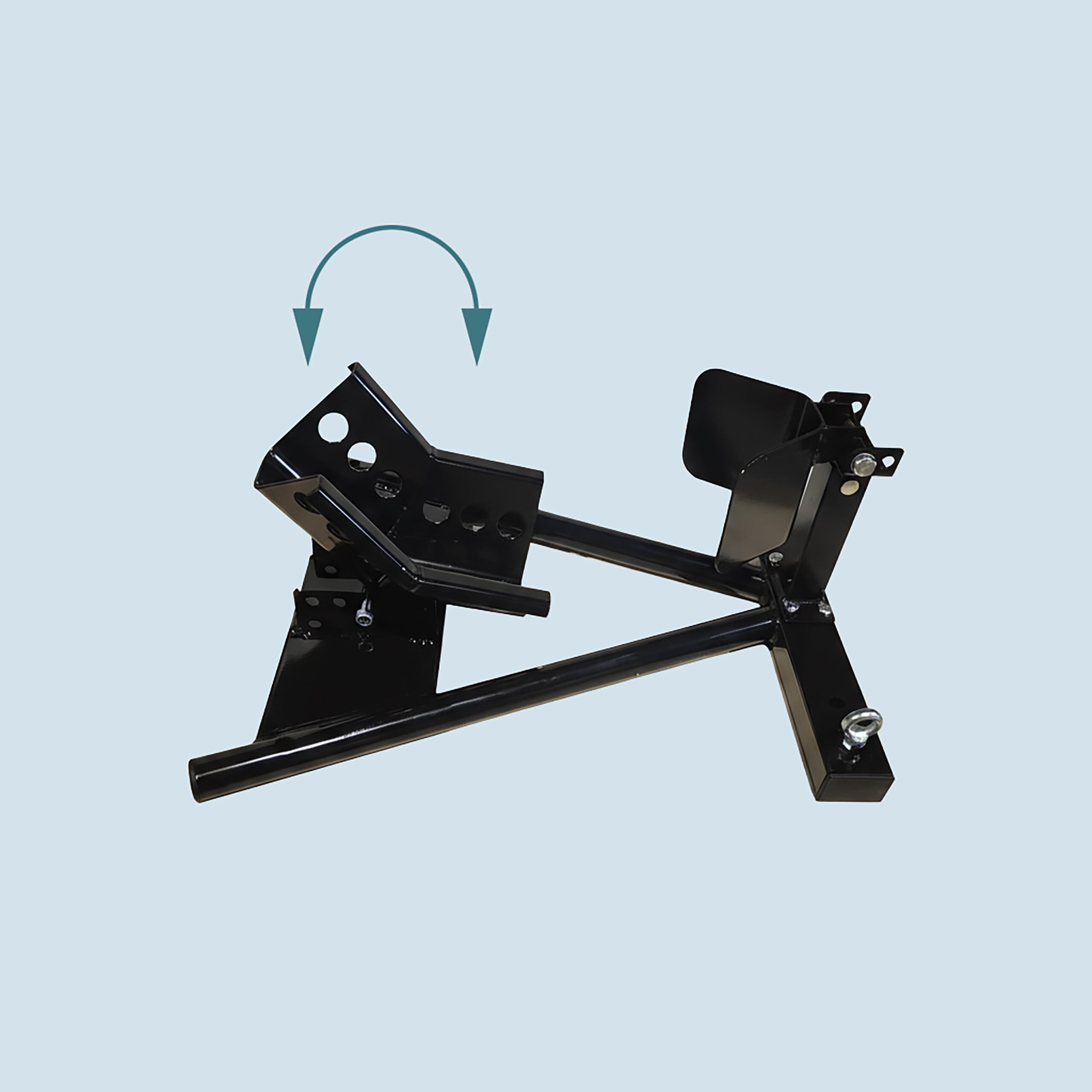 Relaxdays Soporte para Rueda Delantera de Moto, Acero, 15–21", 450 kg, para Remolque y Garaje, Negro, 30x53x61 cm
