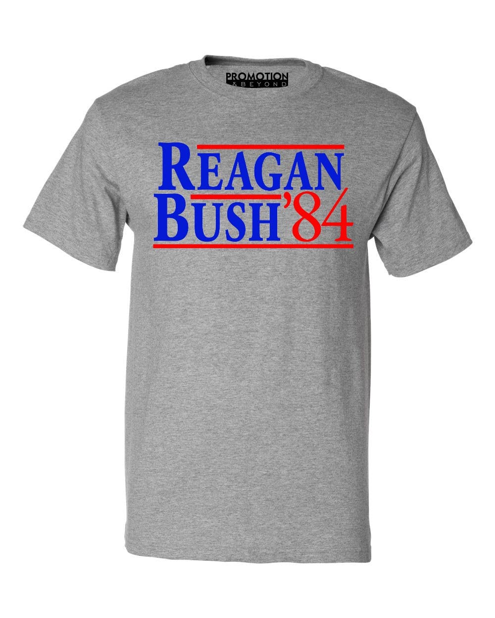 Promotion & Beyond Reagan Bush 84 Shirt Republican Presidential GOP Patriotic 80s Outfit for Men Conservative T-Shirt