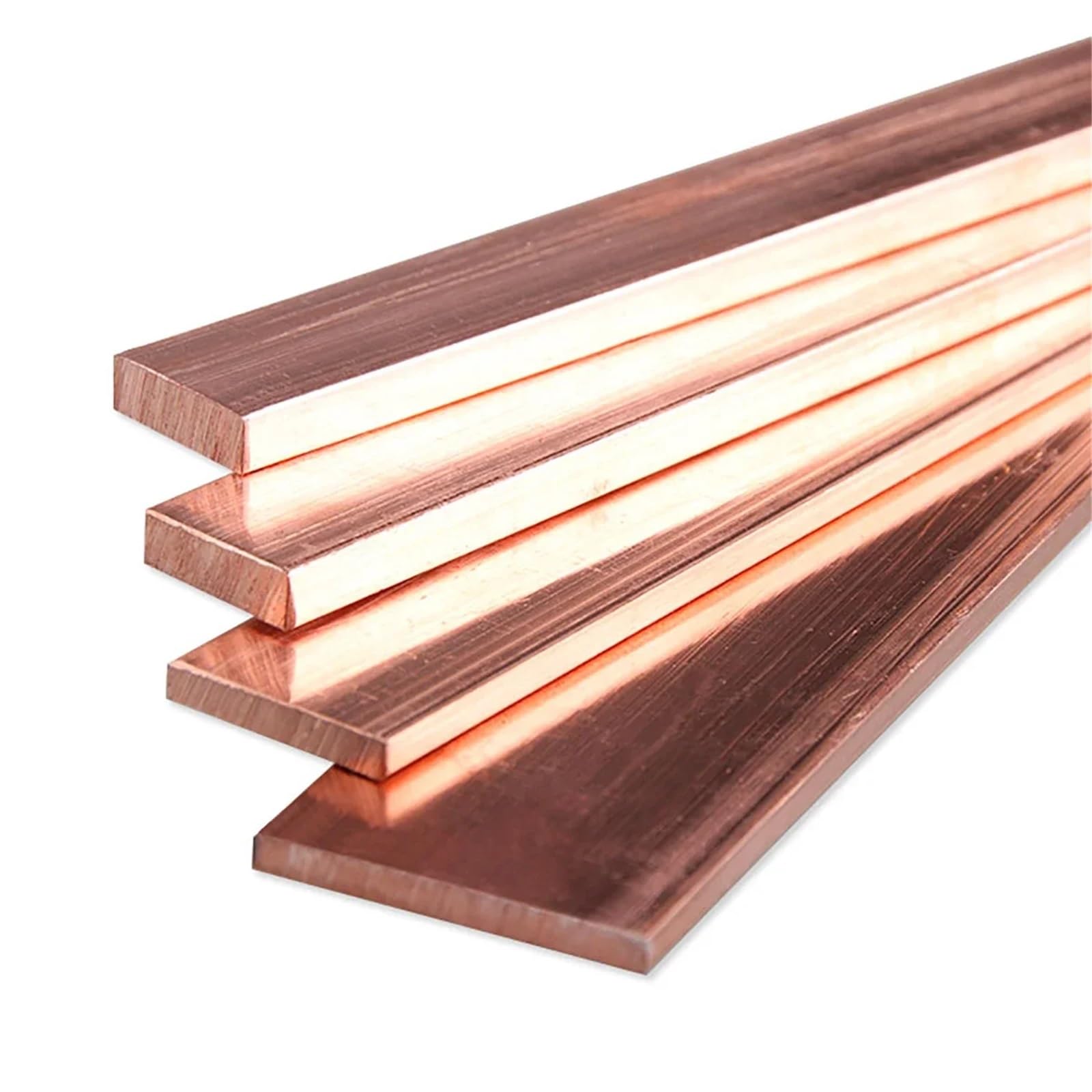 Barra plana de cobre rojo T2 500 mm, placa puro, CNC, bricolaje, espesor material: 3/4/5/6/8/10/12 Adecuado para joyería y manualidades(6x25x500mm)