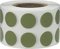 Vista 141 de Brown Natural Kraft 1/2" Inch Round Adhesive Labels 1,000 Color Coding Dot Stickers for Efficient Inventory Management, Crafting Projects, and