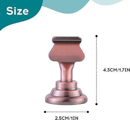 Miniatura 2 de Urban Deco Paquete de 16 soportes para tarjetas de número y lugar de mesa, soportes de acero de 1.7 pulgadas para fotos, letreros de alimentos, Cobre