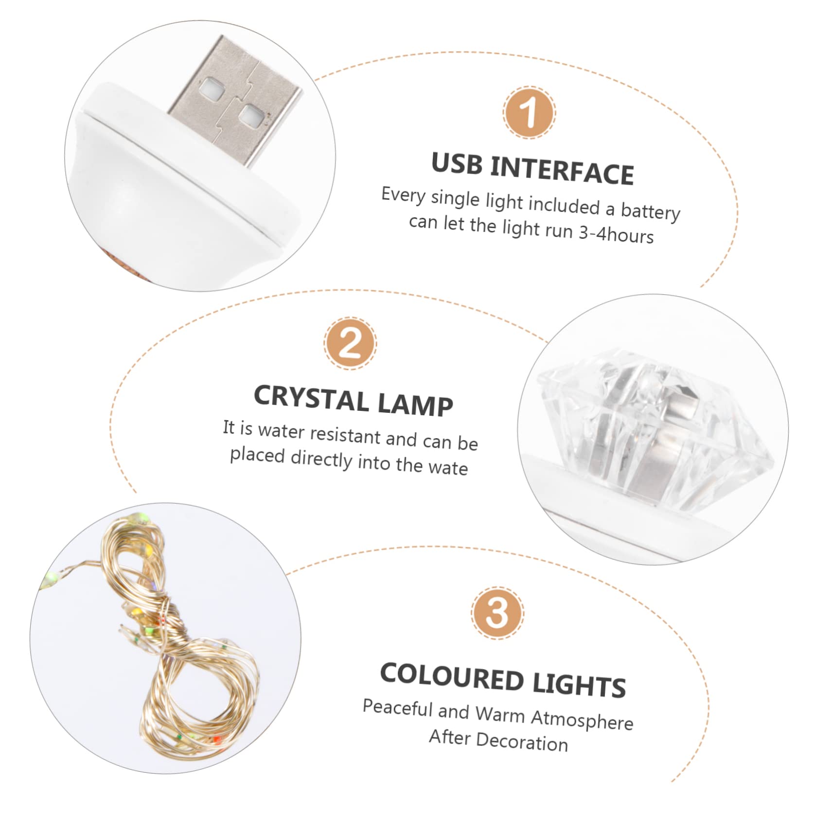 NUOBESTY USB Rechargeable LED Bottle Light Diamond Cork Light for Wine Party Christmas Halloween Wedding Decoration Create Romantic Atmosphere with Lighting