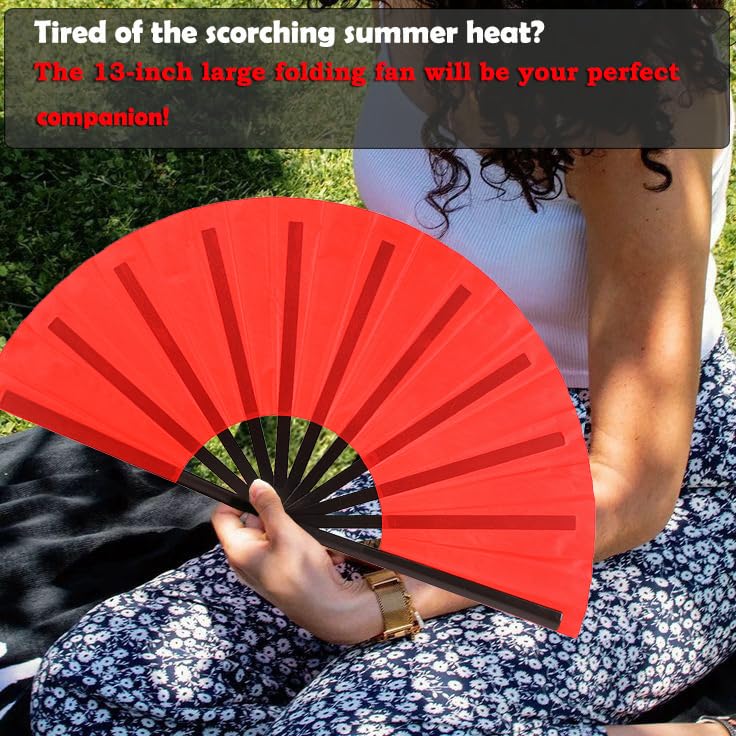 Amazon.com: GeGeYa 13inch Large Rave Fan Popping Fan Clacking Fans