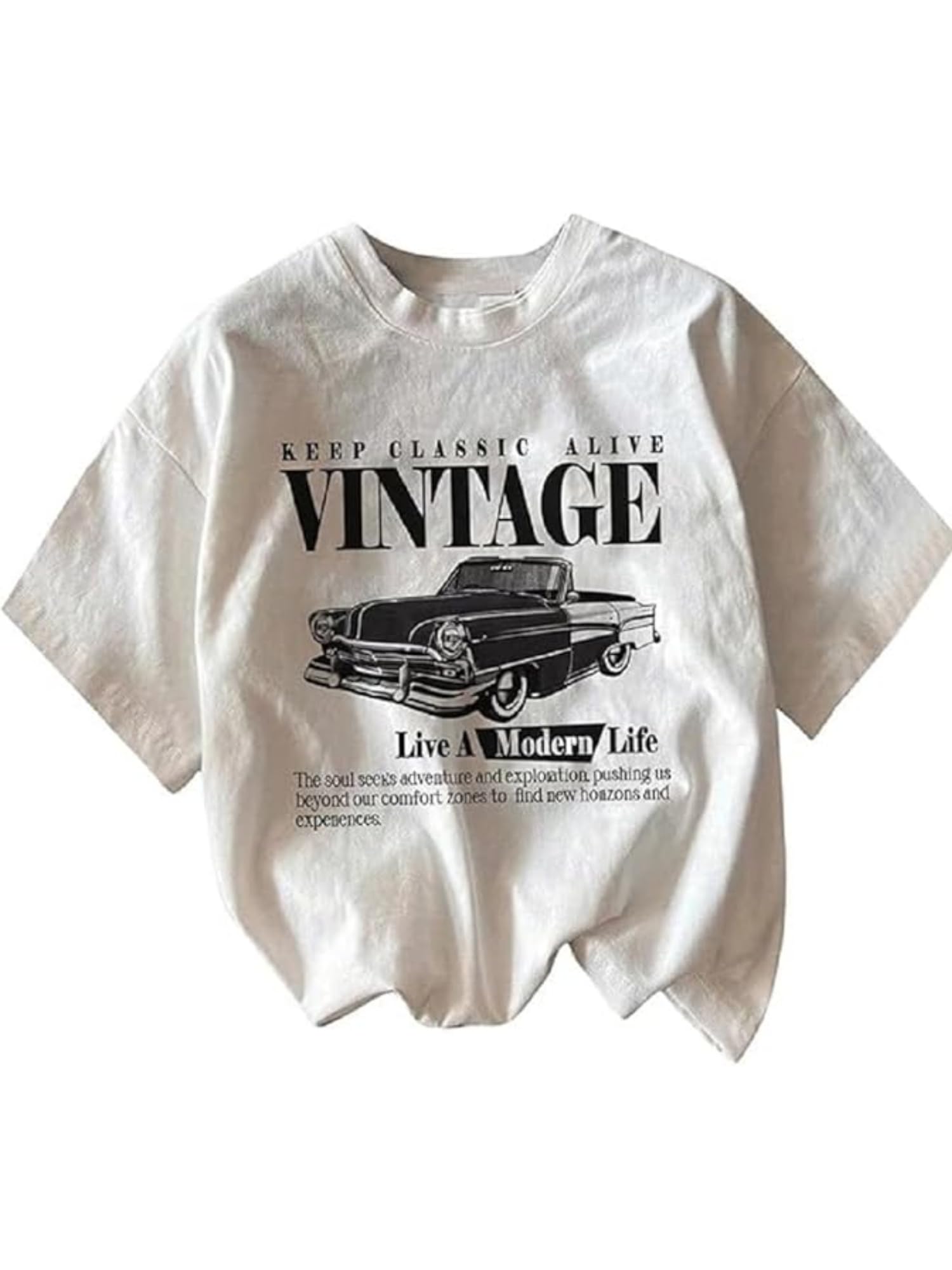 shaira fashion Women Oversized Cotton Printed Tee I Vintage Pure 100% Cotton T Shirt for Girls I Women T Shirt-picture-24