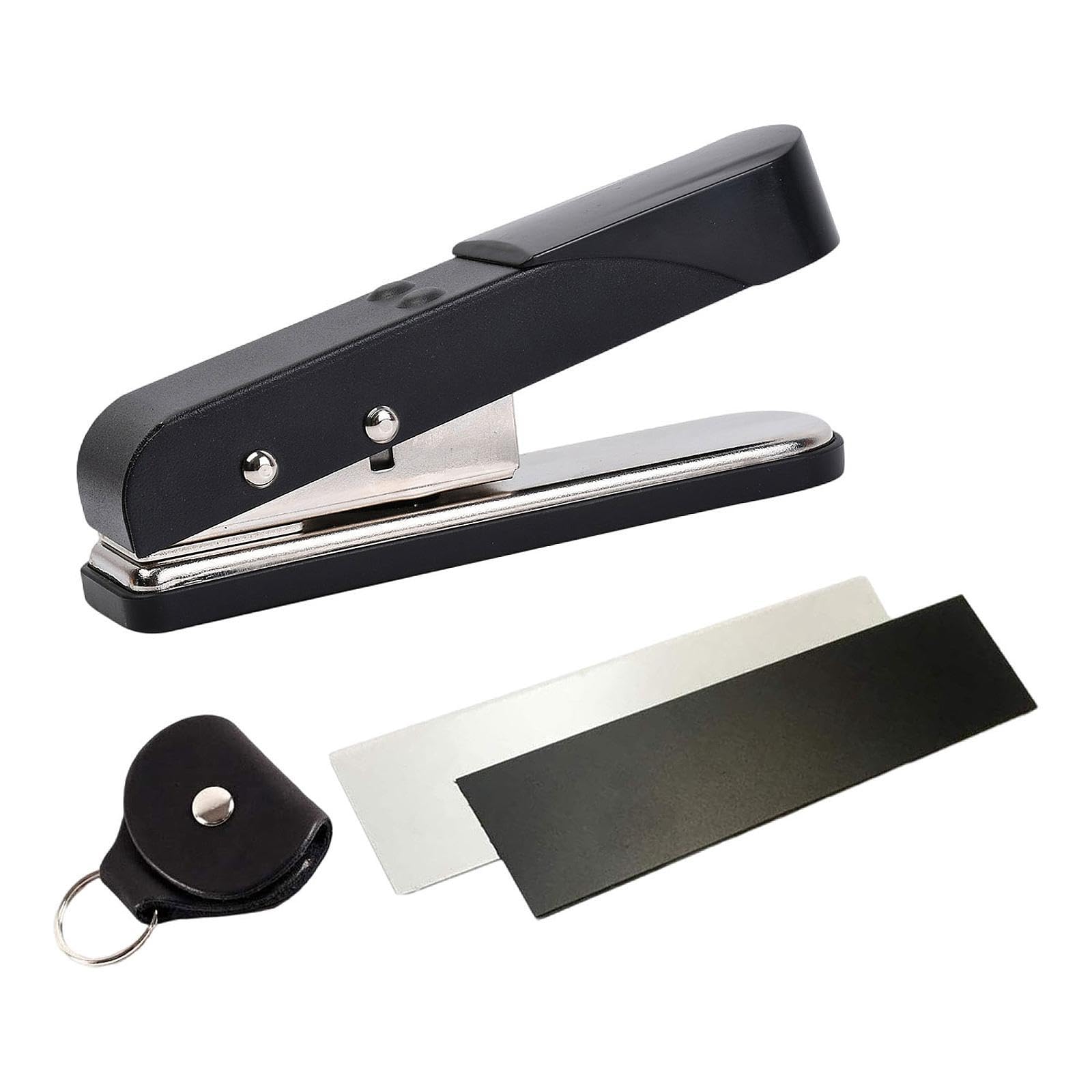 Fenteer Púa de Guitarra, Perforadora, Fabricante de Púas, Plancha única con Tiras para Púas, Hoja Y Soporte, Púas de Guitarra, Accesorios de Regalo para Princ, a