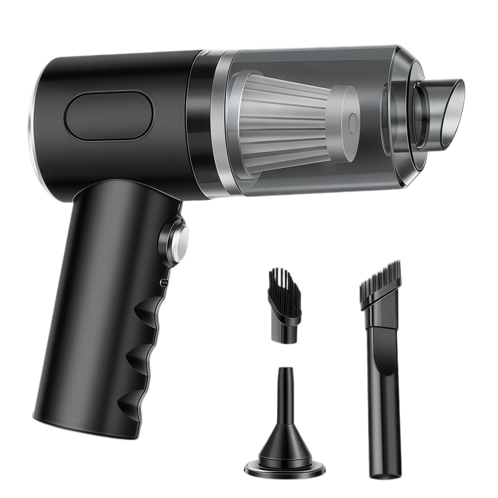 Handheld Vacuum Cleaner, High Power Cordless Car Hoover, Rechargeable Portable Mini Vacuum, Multiple Nozzles for Car, Home, Pet Hair, Carpet, Stairs & Sofa Cleaning