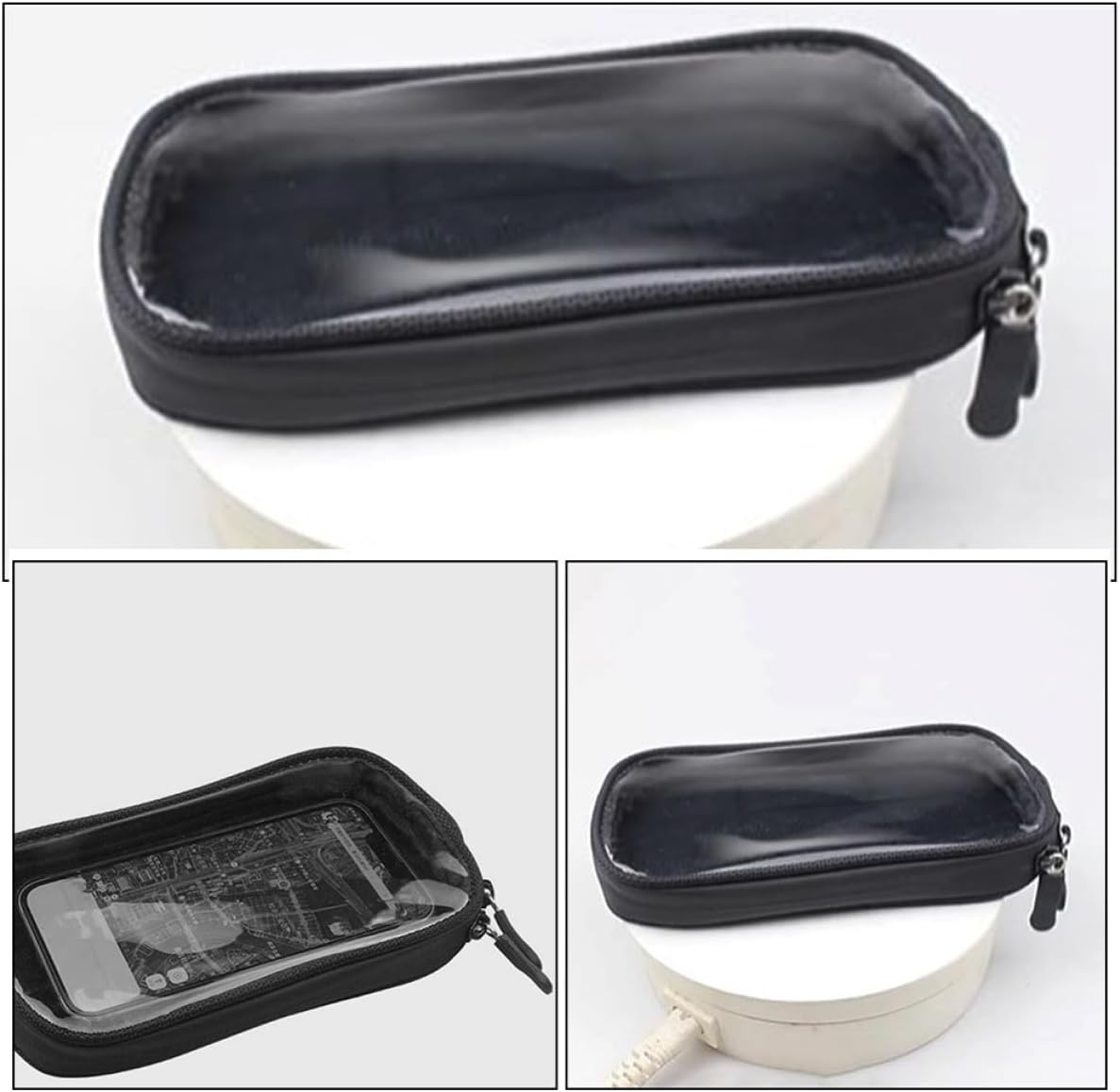 Waterproof Small Motorcycle Tank Bag with Touchscreen Cover Magnetic Motorcycle Gas Tank Bag for Navigation and Outdoor Riding