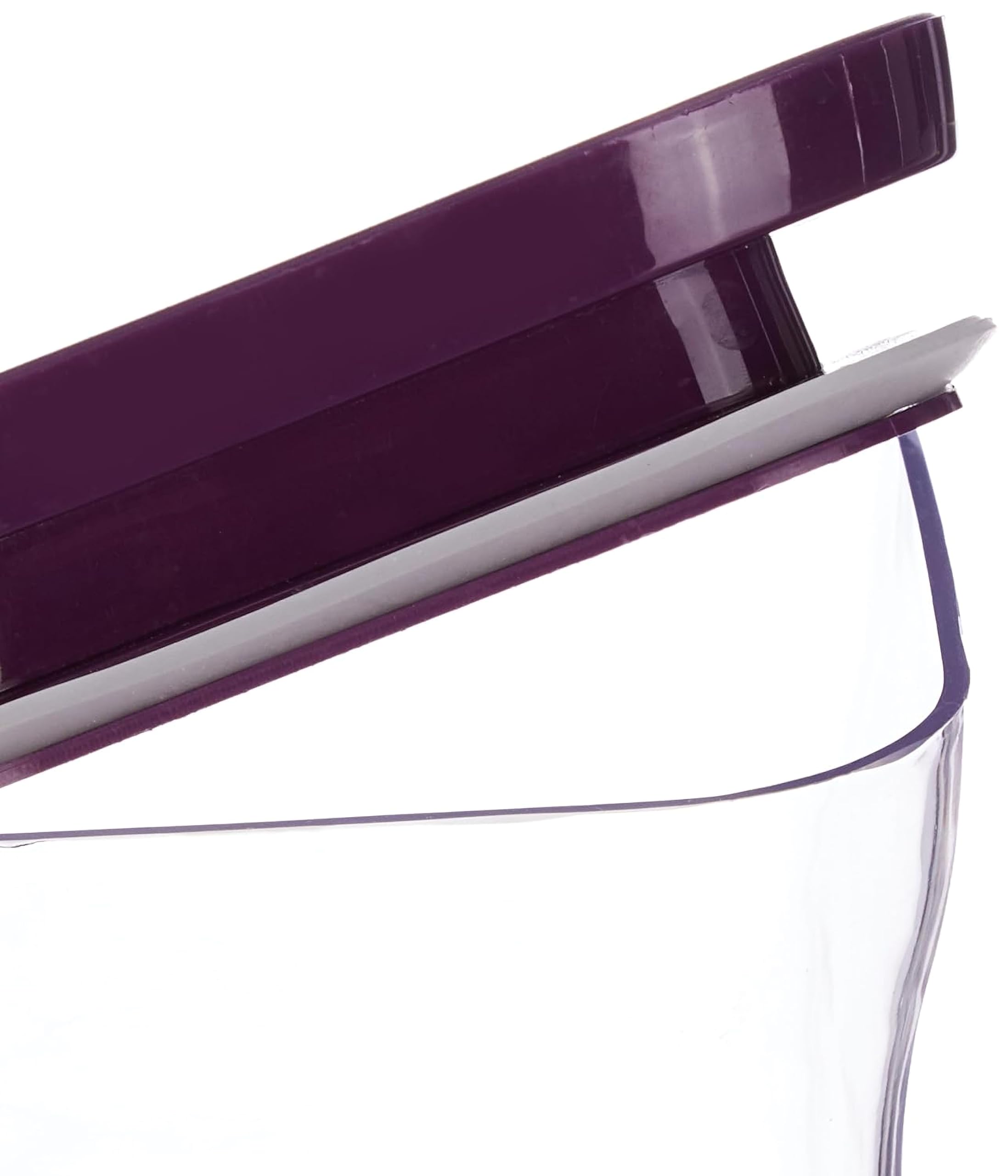 Homeor Lot de 6 bocaux de rangement et récipients en plastique hermétiques et sans BPA empilables pour cuisine - Lot de 6 récipients de cuisine polyvalents - 1100 ml chacun - Violet