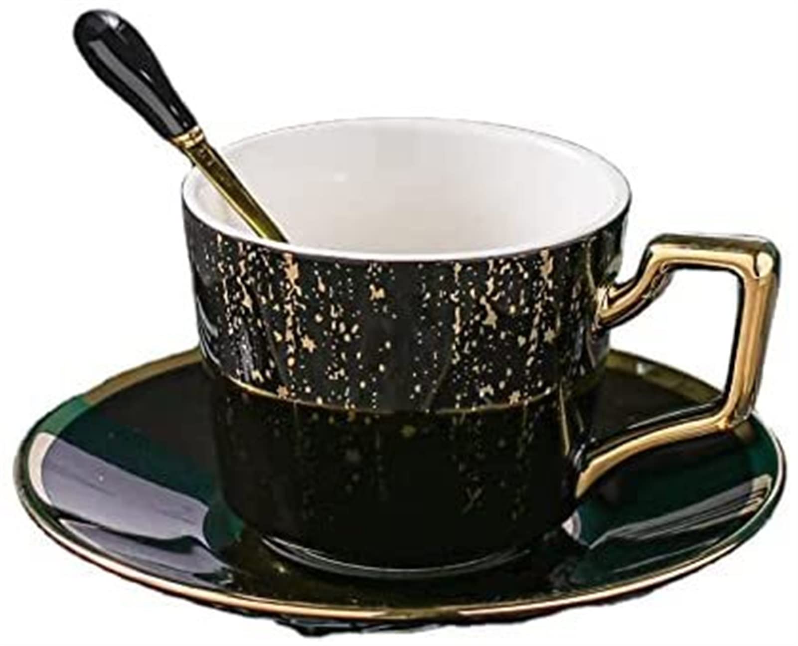 YNIYUJKL Coffee Mug Ceramic Mug With Saucer Set Couple Mug Creative Home Office Breakfast Mug Milk Mug Office Home Office Desk Coffee Mug Capacity 200Ml. Coffee Cup