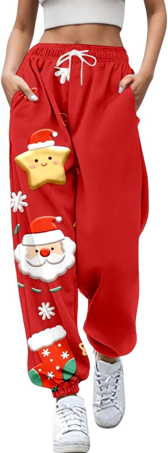 Amazon.co.jp: [Foreted] クリスマス パンツ レディース スウェット