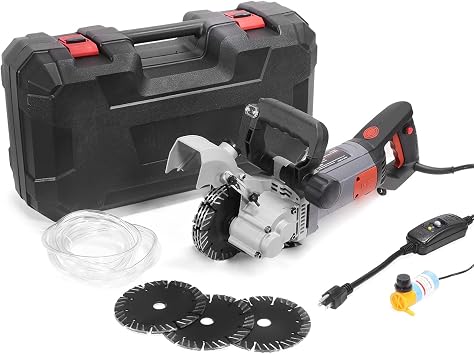 XtremepowerUS Wall Chaser Cutting Machine Wall Concrete Grooving Cutting w/Water Line Dust Port Infrared Sighting (Slotting Machine)