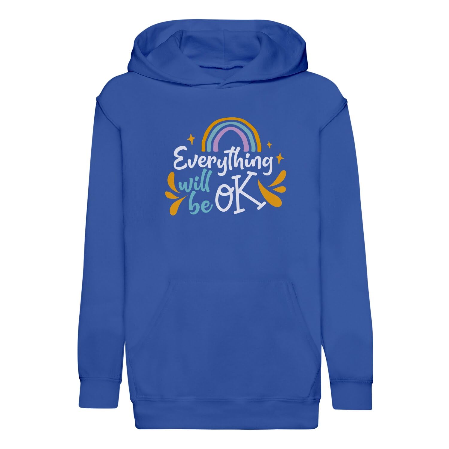 Sweat à capuche enfant Everything Will be OK hoodie typographie santé