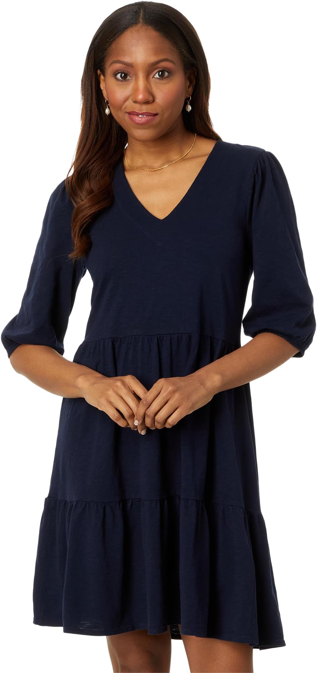 NIC+ZOEWomen's Elbow Sleeve V-Neck Dress