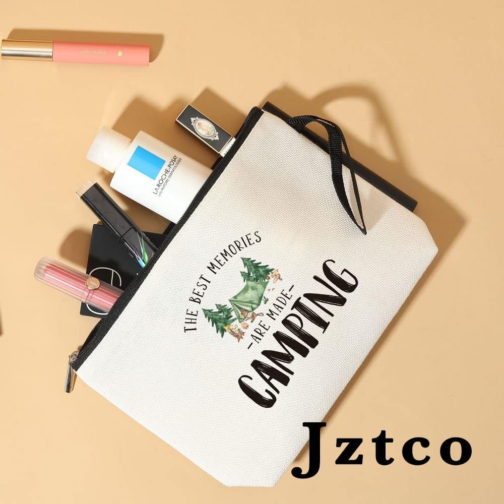 Camping Gifts for Women Girl Friends Funny Camping Bags Travel Toiletry Bag for Graduation Gift for Her Christmas Birthday Gifts for Girls Sister Bestie Friend BBF Makeup Bag Best Memories - Image 6