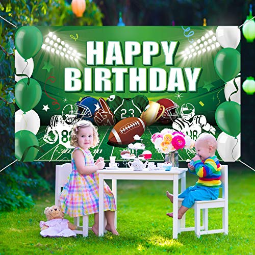 Football Birthday Party Backdrop Decorations Football Birthday Banner Super Football Bowl Game Day Sports Fan Supplies Football Themed Boy Birthday Party Favors Photo Booth Props Wall Hanging #TOP3