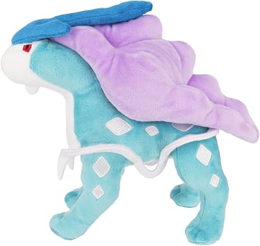 Sanei Pokemon All Star Series - PP64 - Suicune Stuffed Plush, Blue, Purple, 8.5