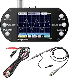 Função mini osciloscópio digital de amostragem de 2,5 MHz tela de 2,4 polegadas para reparo eletrônico diodos de ensino manutenção de, com Sonda