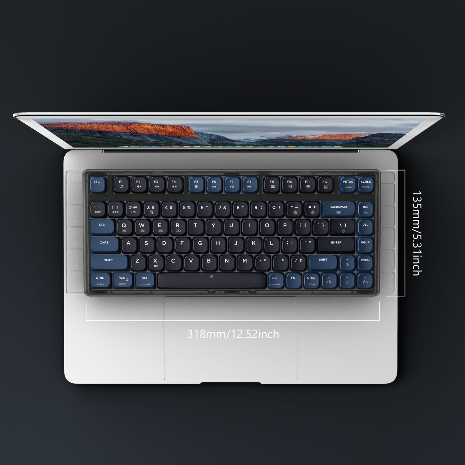 ATTACK SHARK AK832 Tastiera Meccanica, 75% TKL Tastiera DaGioco Wireless, Ultra-Thin Low Profile Gasket Tastiera BT/2.4G/Wired, 20 Backlit, 83 Chiavi, Coiled USB C Cable per Mac/Win-Red Switch