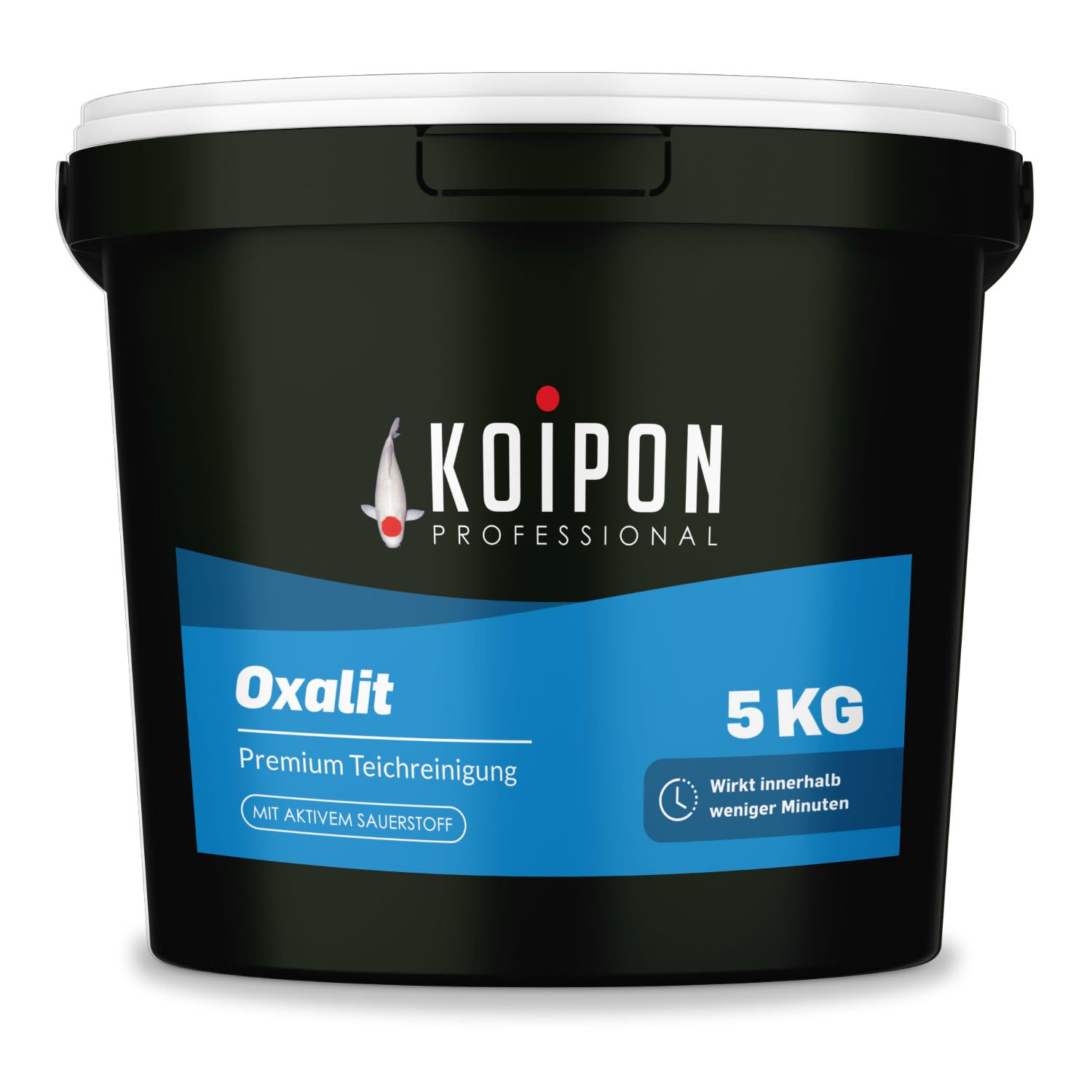 KOIPON Oxalit 5 kg Teichschlammentferner zur Teich Reinigung von Laub, Teich Schlamm und Ablagerungen wirkt innerhalb weniger Minuten mit Sauerstoff