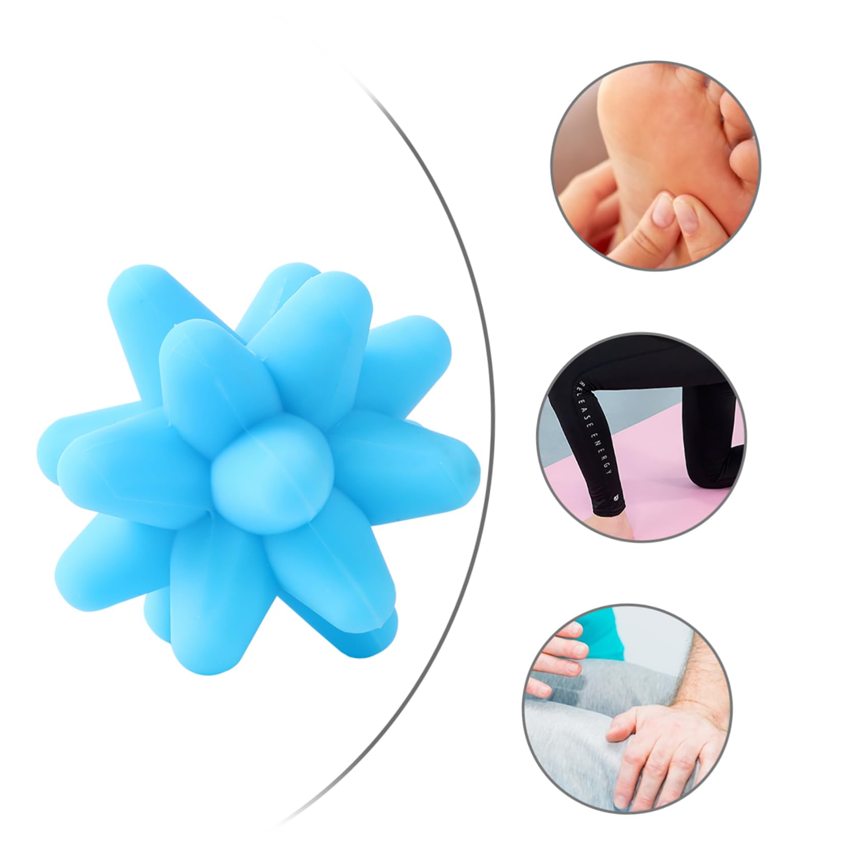 3 de masaje con forma de estrella de silicona, masajeador de cuello eléctrico, masajeador de pies, manos que sostienen una pelota de, entrenamiento infantil, pelota de reacción