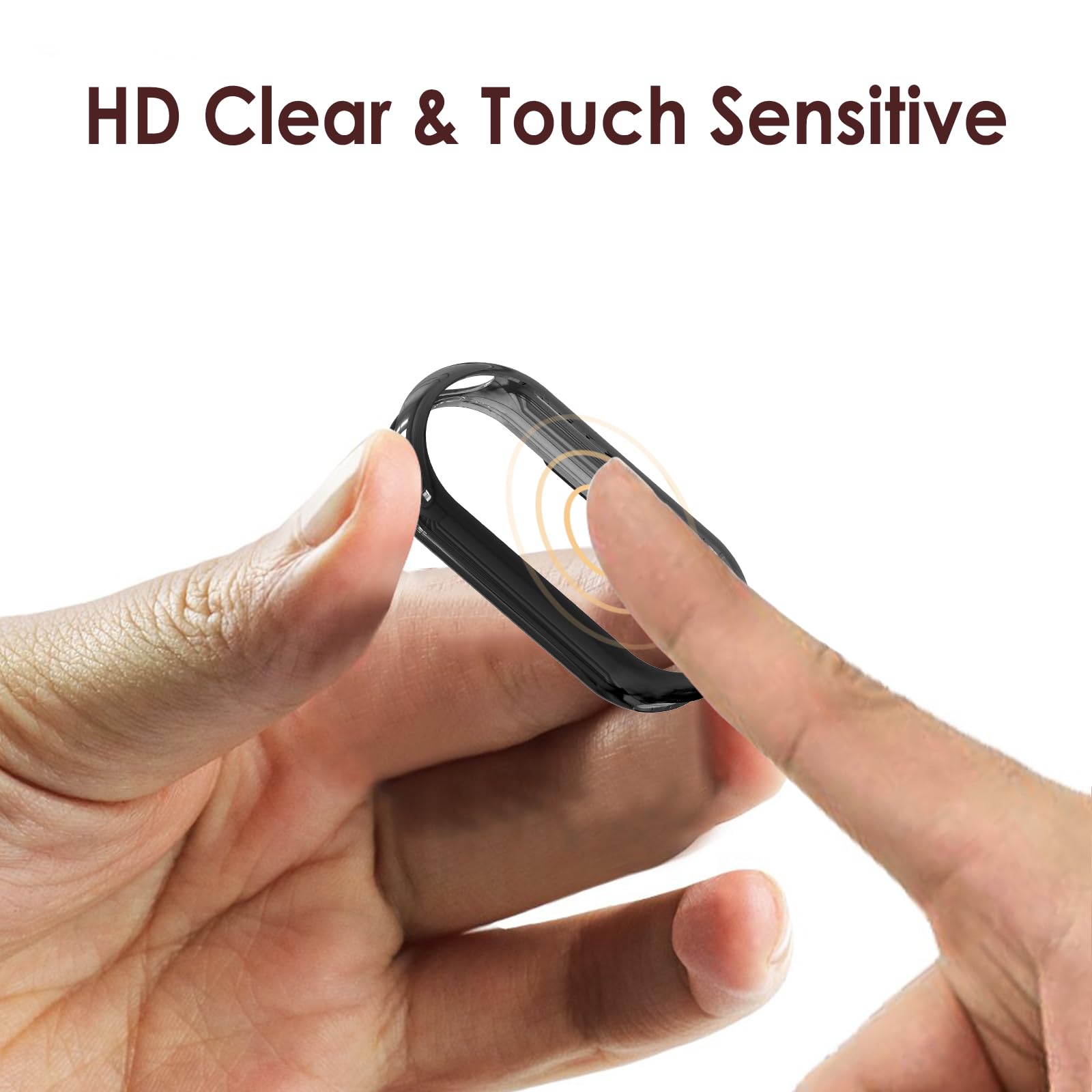 Simpeak 5-Stück Hülle Kompatibel mit Xiaomi Smart Band 10, Schutzhülle Leicht Weiche Silikon Ultradünne TPU Case - Schwarz, Transparent, Silber, Roségold, Rosa