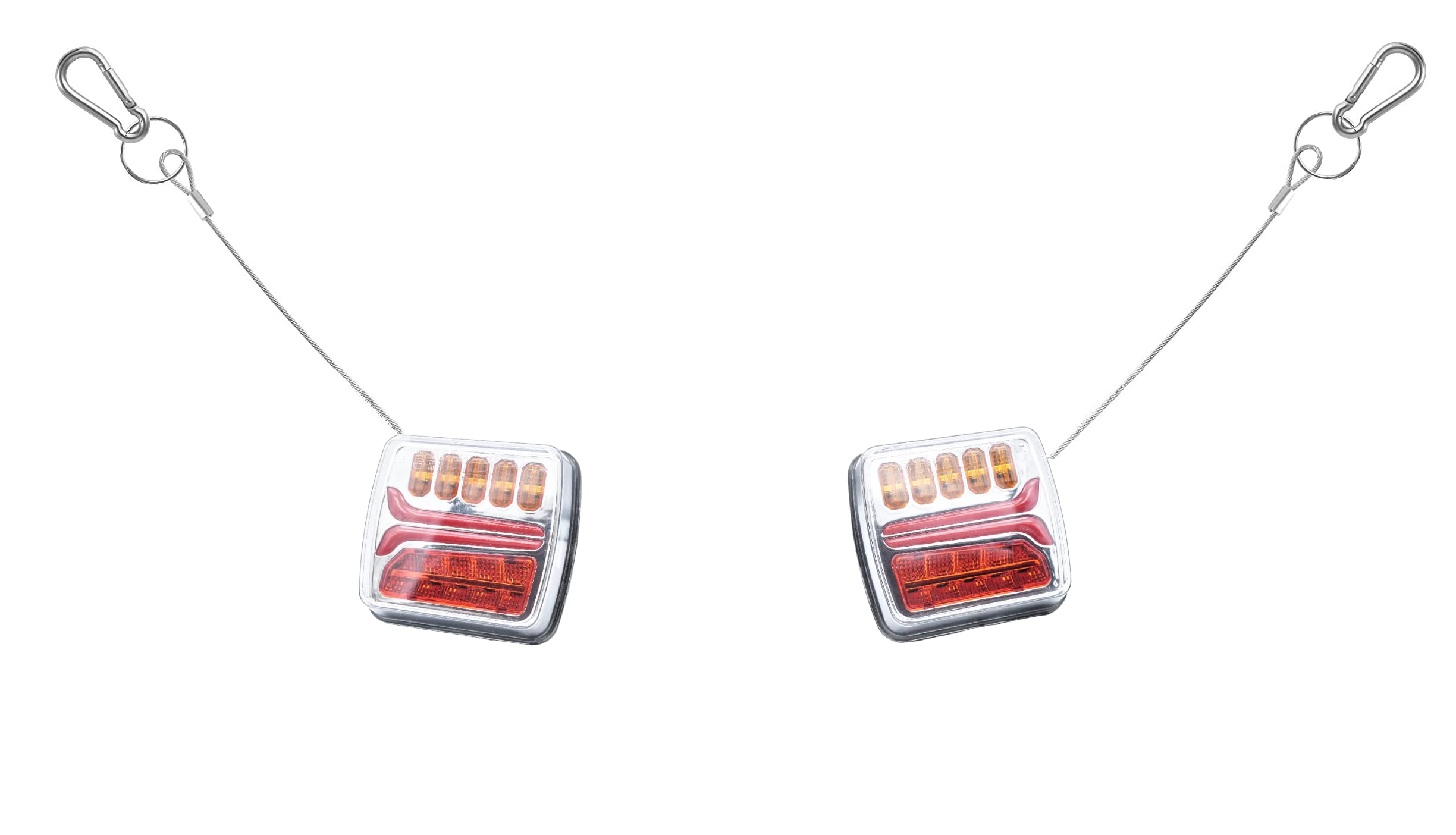 Plaque de feux sans fil pour remorque, kit éclairage arrière magnétique feu led wifi avec adaptateur 7/13 broches