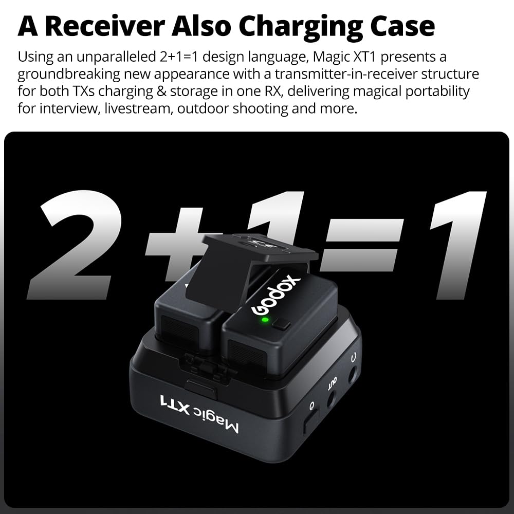 Amazon | GODOX Magic XT1ワイヤレスラベリアマイクロホン、カメラ用