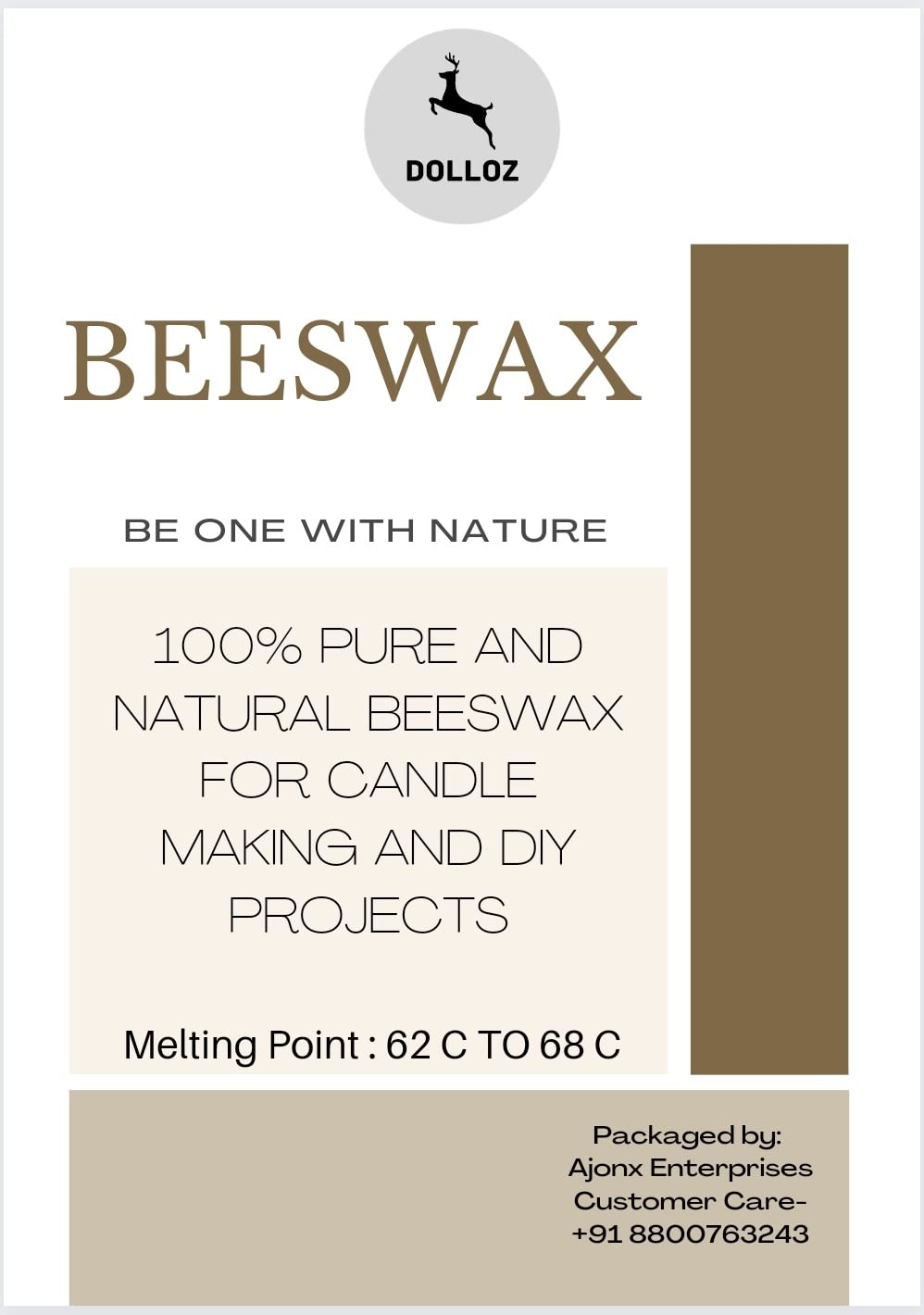 Dolloz 100% Natural Pure Beeswax for Candle Making | Beeswax for Candles | Unrefined Raw Organic Bees Wax (Pack of 1 Kg) 1