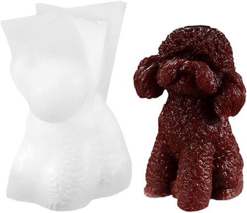 Aispring Aispring1234 - Molde de vela 3D para perros, moldes de silicona para velas de cachorro, molde de jabĂłn de caniche animal, molde de silicona Aispring Aispring1234 - Molde de vela 3D para perros, moldes de silicona para velas de cachorro, molde de jabĂłn de caniche animal, molde de silicona