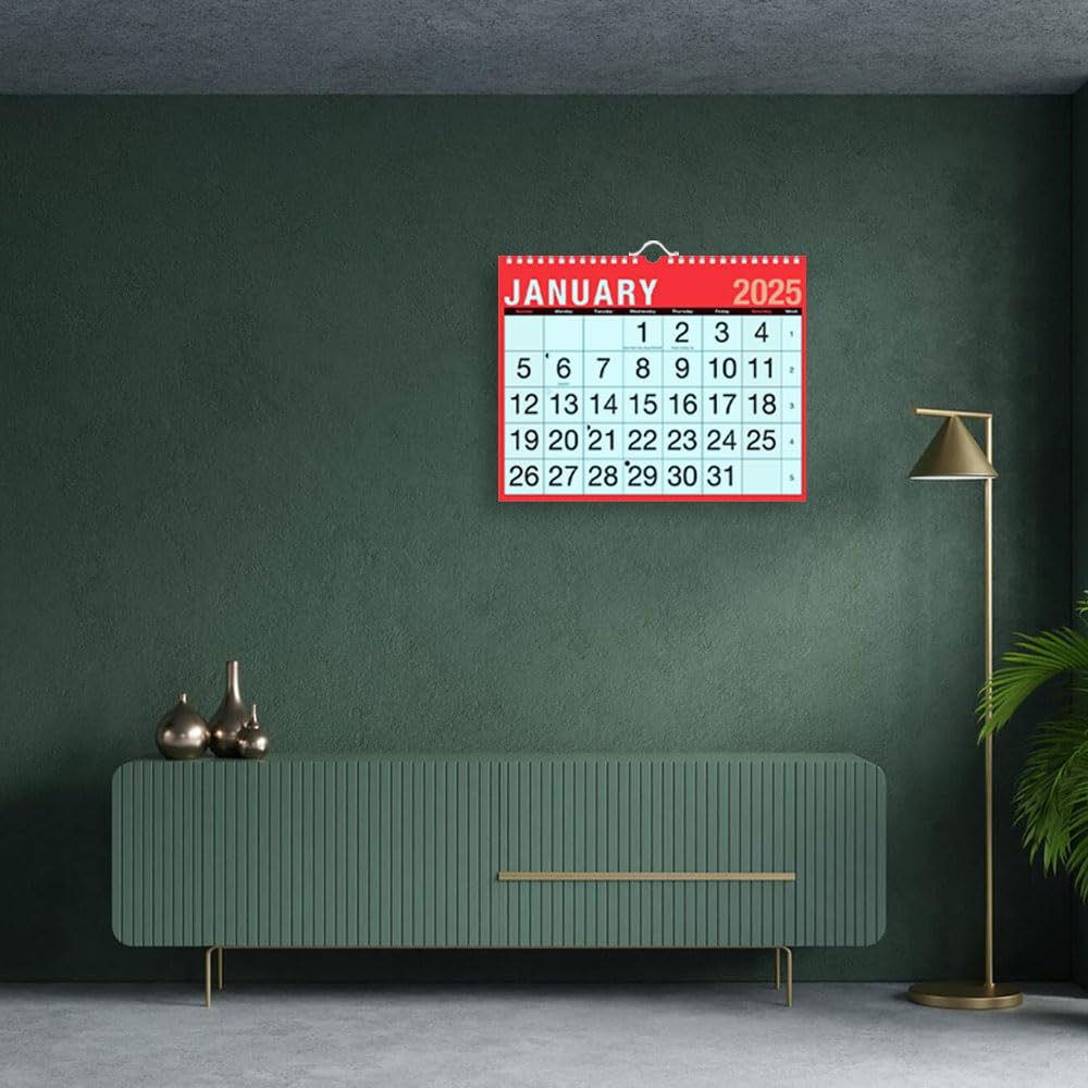 Calendario Da Tavolo 2025-2026 A Spirale Verde Menta - Ottobre 2025 A Dicembre 2026, Con Memo E Lista Cose Da Fare (19x8x16 Cm)