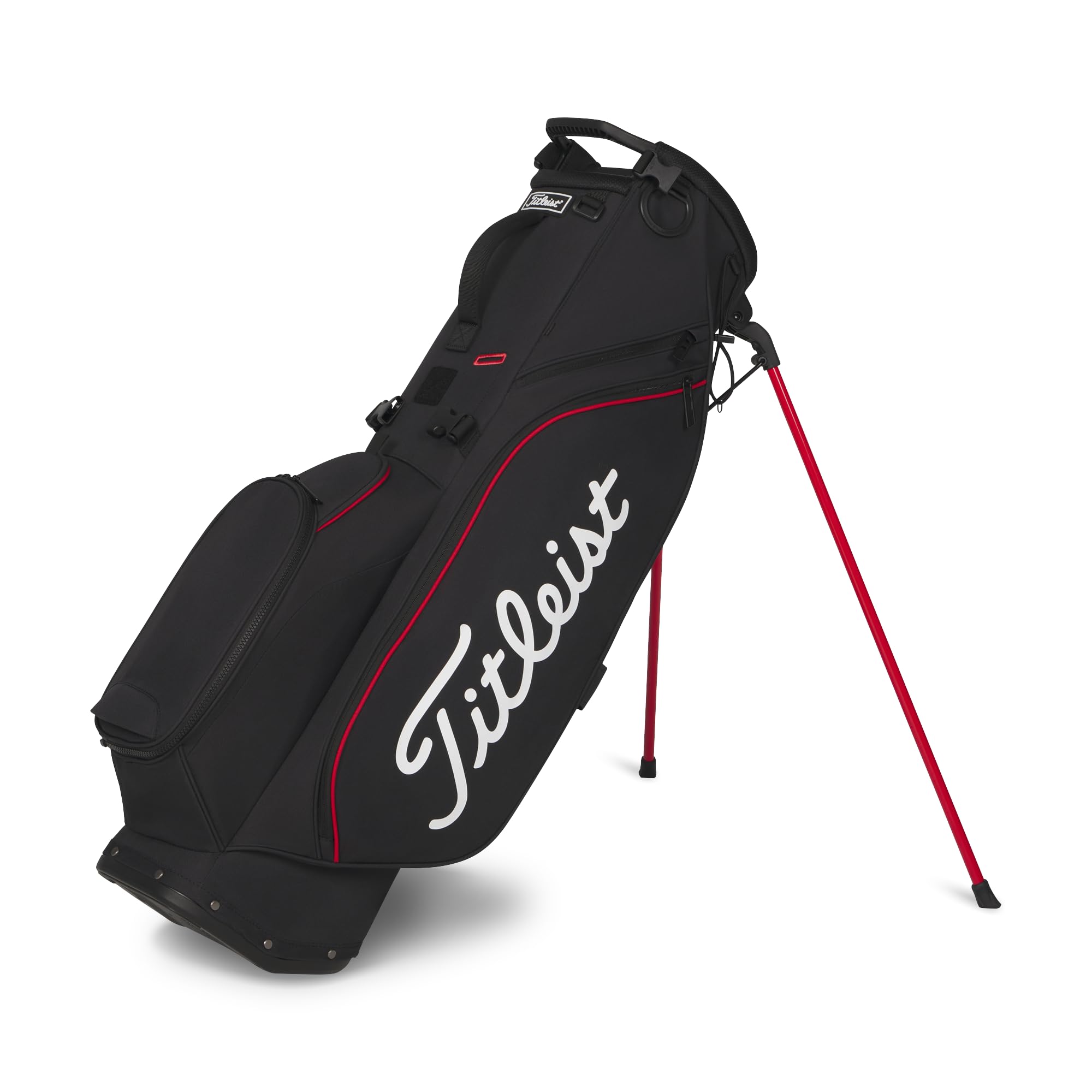 Titleist Players S4 Stand Golf Bag, Black/Red/White
