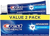 Crest Pro-Health Advanced Deep Clean Mint Toothpaste, 2-Pack (5.1 oz Tubes) - Stronger Teeth & Healthier Gums