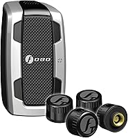 Vista 1 de FOBO Tire 2 Smart All Bluetooth TPMS Sistema de monitoreo de presión Negro Android iOS Ruedas de repuesto Compartir... (Plata)