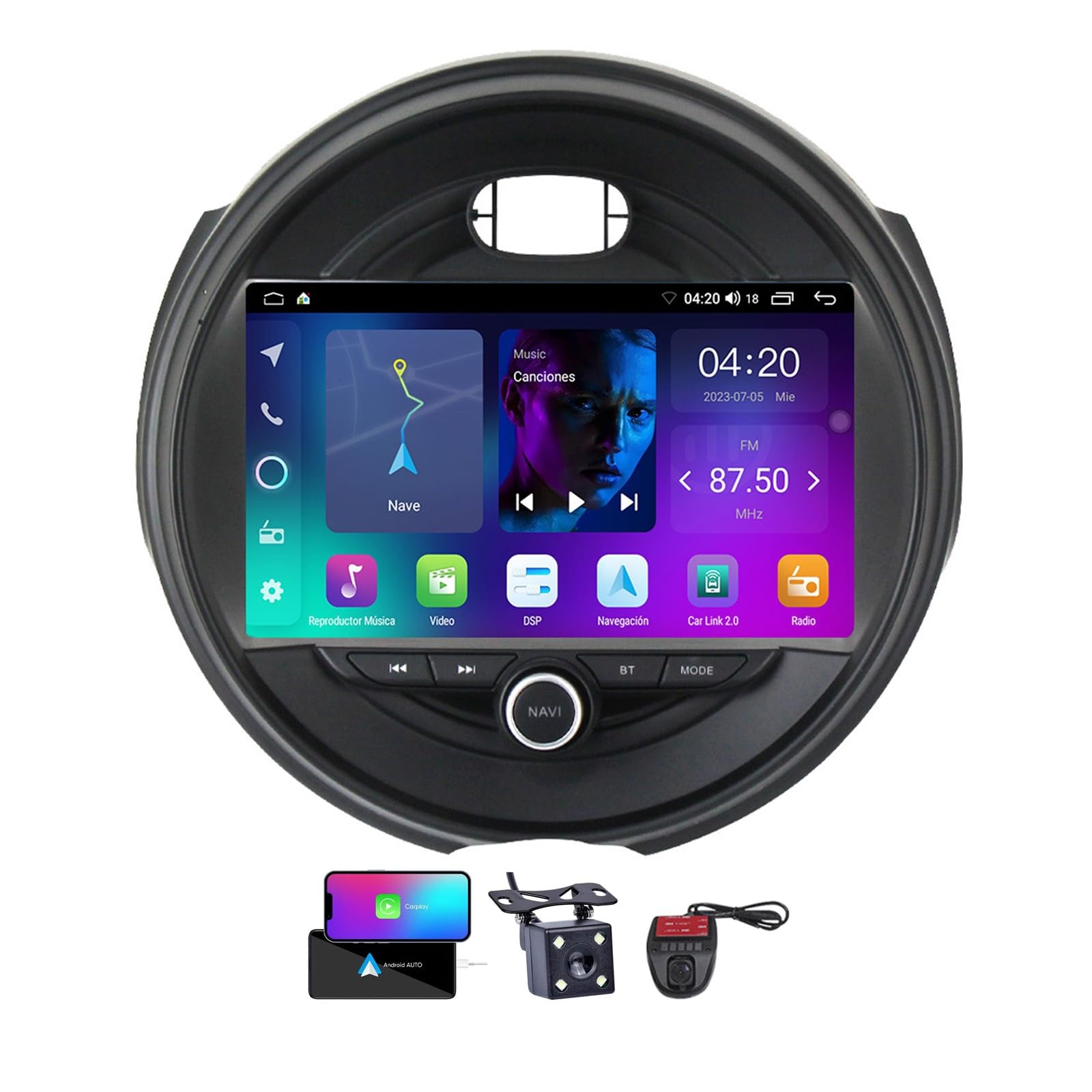 Autoradio Android 13 écran cassé ou obsolète Mini résolu avec caméra