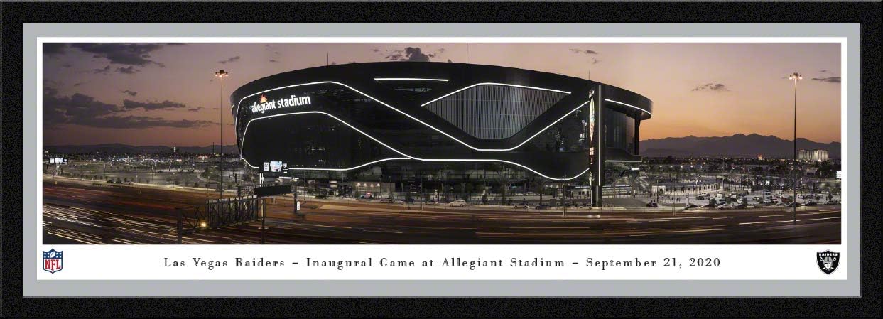 Allegiant Stadium, Home of The Las Vegas Raiders - NFL Panoramic Poster and Wall Décor by Blakeway Panoramas