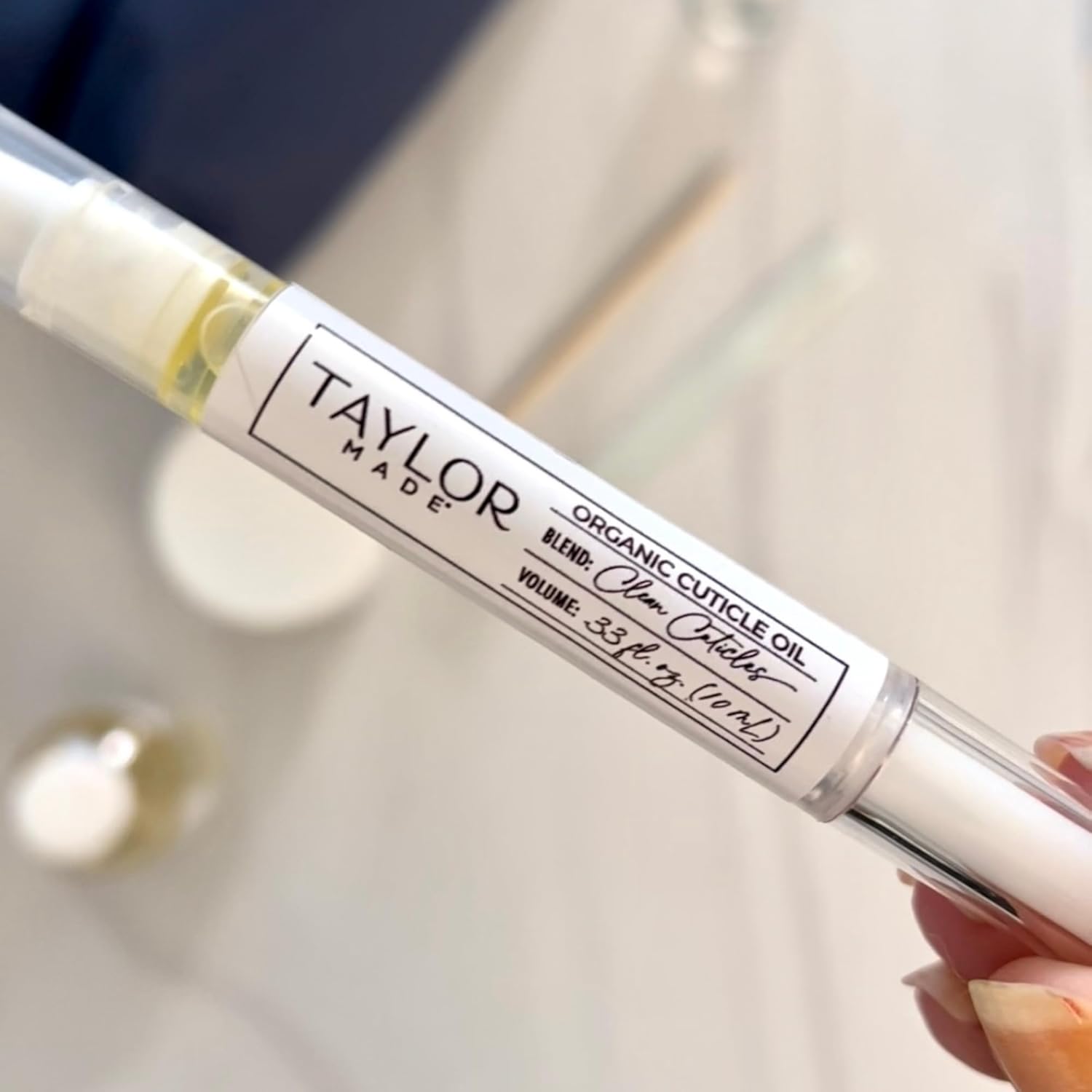 TAYLOR MADE Polish Cuticle Oil – 100% Organic Cuticle Oil | Paraben-free | Non-toxic | Safe for All Ages | Results in less than 2 weeks | Infused with orchid oil | Nail Oil (Bottle & 2 Pens)