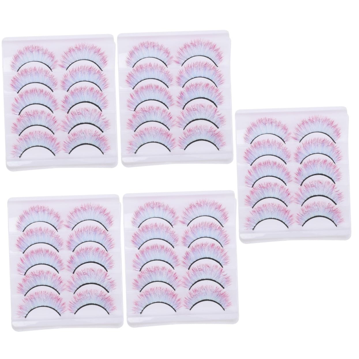 MAGICLULU 25pares Pestañas Postizas De Color Para Cosplay y Lashes Makeup Pestañas Artificiales Para y Fotografía