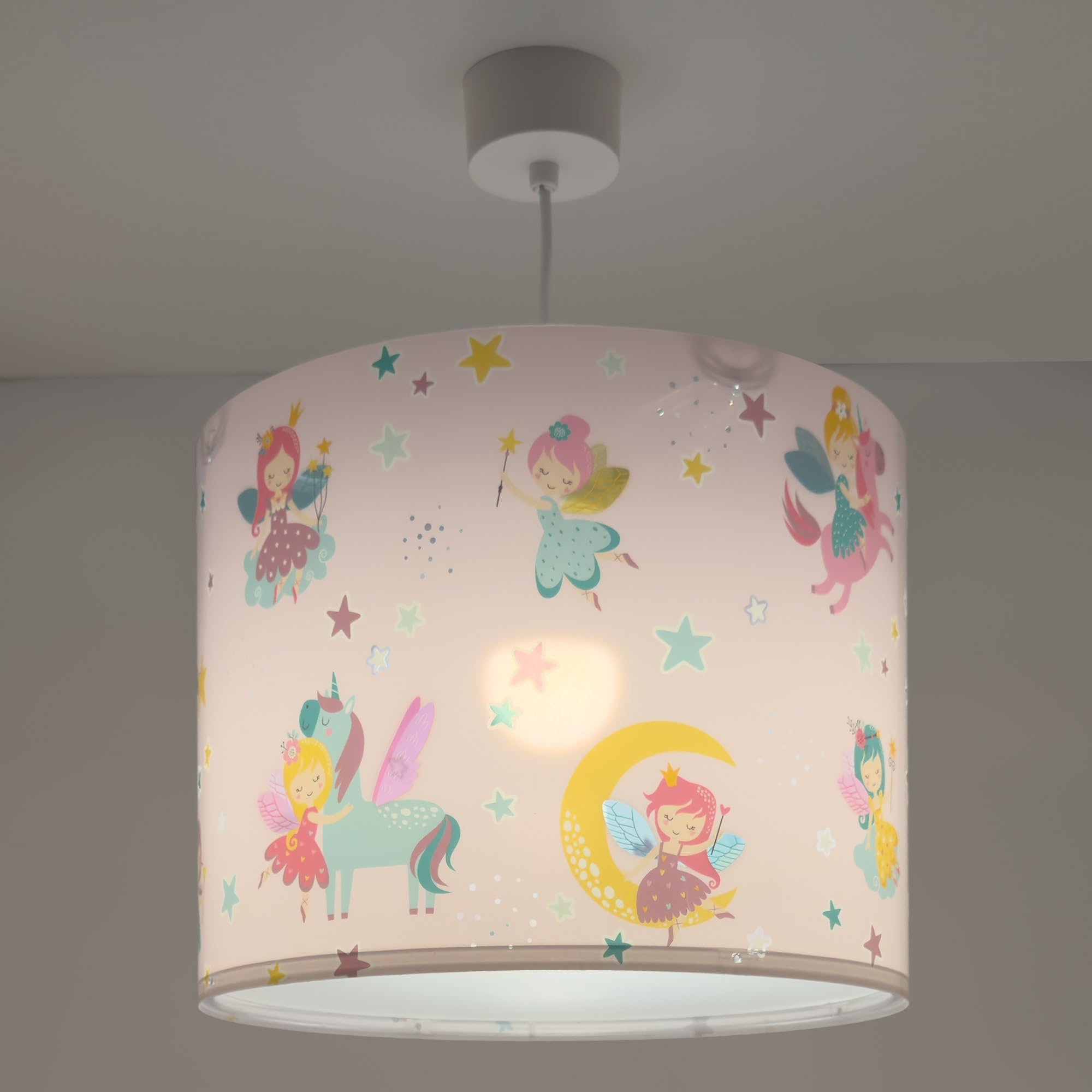 Kinder-plafondlamp Slot met eenhoorn